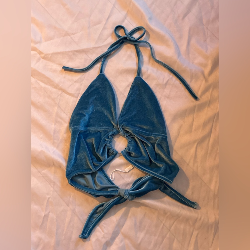 Velvet Halter Top